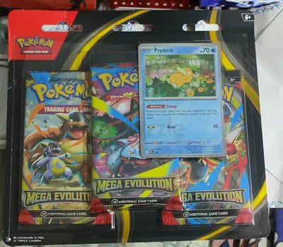Pokemon TCG Mega Evolution Blister Pack with Promo Psyduck Card