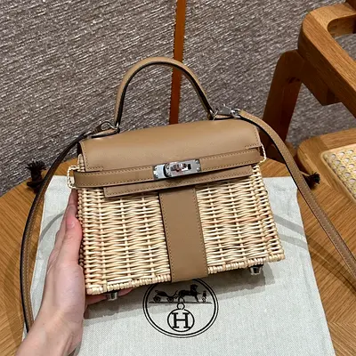 HERMES Women's Kelly Picnic Bag 20 cm OM/Chai Swift