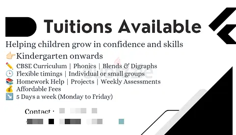Tuitions Available