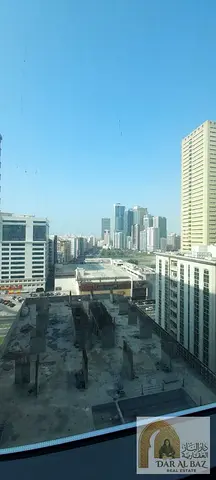 Apartment for annual rent in Al Khan area. The apartment has two master bedrooms, three bathrooms, and parking. The apartment has an open view overloo