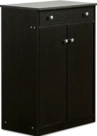 Shoe Rack Cabinet with Drawer, Dark Wood Color, in Mint condition