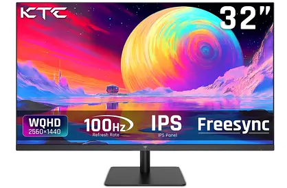 KTC 32 Inch 2K QHD IPS 100Hz Monitor – Excellent Condition