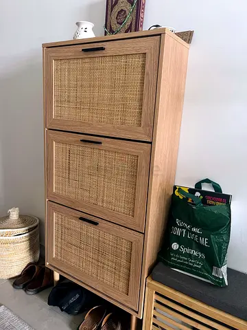 PAN Home Oaktree Shoe Rack – 12 Pairs + 3 Drawers