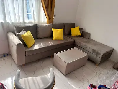 Modern Brand New L-Shaped Sofa Set – Luxury Corner Seating, Premium Material, Soft Cushions and