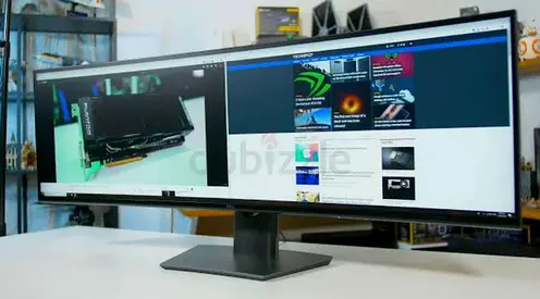 Dell UltraSharp U4919DW is a 49-inch dual QHD super-ultrawide curved monitor featuring a 32:9 aspect