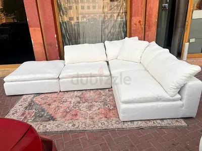 Marina Home Luscious feather 🪶 filled modular sofa with footstool