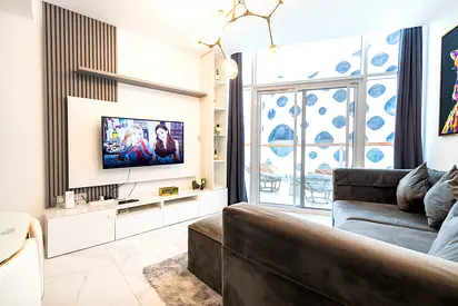 Immediately Available!! Modern Furnished 1BR with Burj Khalifa and Canal Views in Millennium Binghatti Business Bay