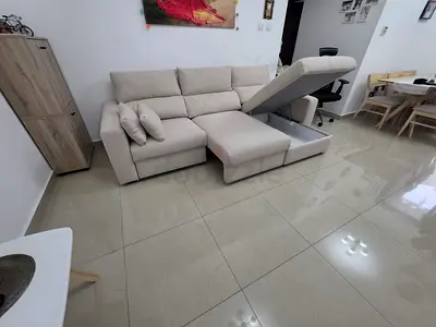 Ikea Eskilstuna L shape sofa bed with storage