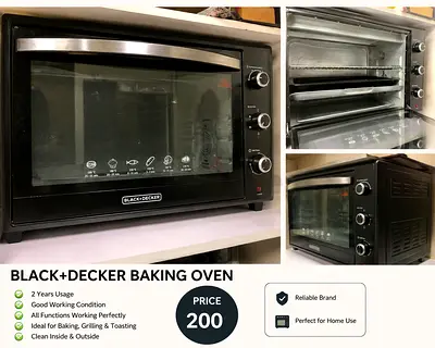 Black+Decker Countertop Baking Oven - Good Working Condition