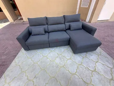Selling in excellent Condition IKEA Eskelstuna Sofa Bed with Storage dark gray