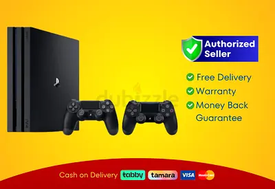 Sony PlayStation 4 - Pro - Black - 1TB with 2 Controller