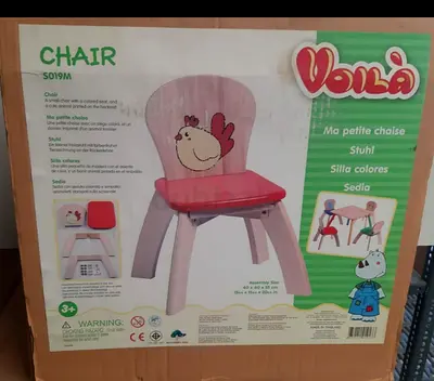Voila Pink Wooden Baby/ Toddler Chair, Brand New