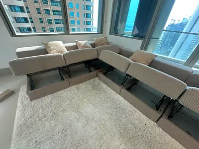 Brand new Condition IKEA JÄtebo Corner Shape Sofa with all Seat Storage