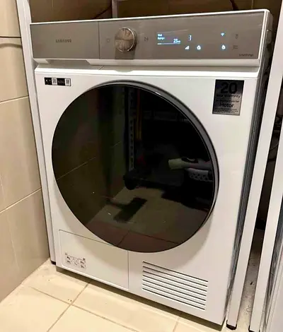 Free Delivery- SAMSUNG 9KG 💯 Dryer HeatPump Bespoke Model With Ai Wi-Fi Connection 60x60 cm
