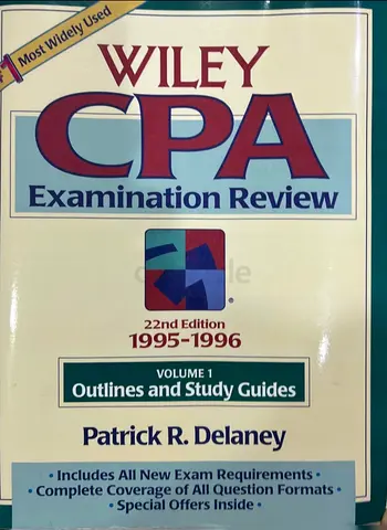 Wiley CPA Examination Review Volume 1 (22nd Edition, 1995-1996) by Patrick R. Delaney