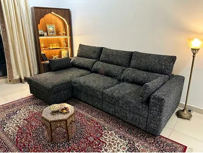Large L-Shape Sofa Bed
Enjoy extra seating space and a comfortable sleeping area. Built-in storage p