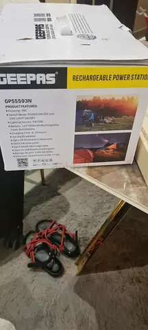 Geepas GPS5593N Rechargeable Power Station - New in Box (with Cables)