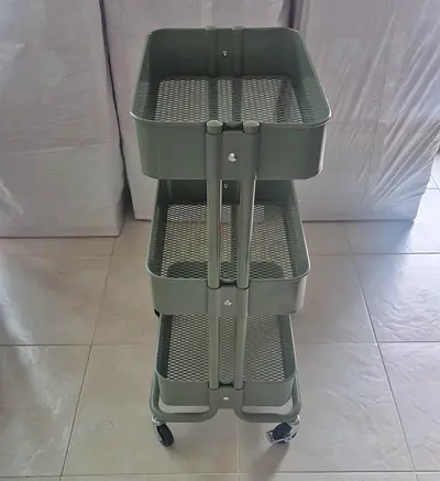 Ikea Green 3-Tier Rolling Utility Cart