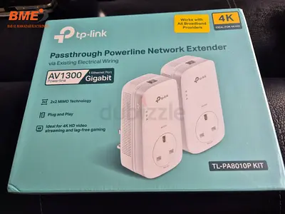 TP-Link TL - PA8010P - Powerline Passthrough Gigabit AV1300 Starter Kit, 1300 Mbps