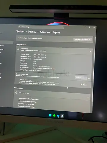 Gaming monitor 190 hz 27 inch