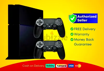 Sony PlayStation 4 - Fat - Black - 500GB with 2 Controller