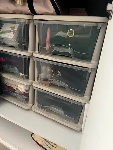 3-Tier Plastic Drawer Storage Cabinets – 2 Units