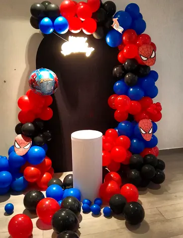 Birthday party balloon decorations