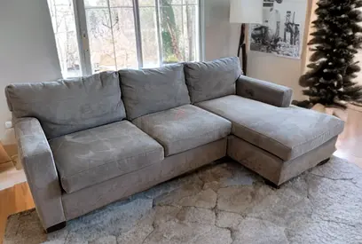 Very comfortable crate and barrel lshape sofa