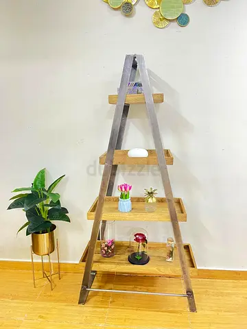 Luxurious Mango Wood Bookshelf Shelf With Metal Frame