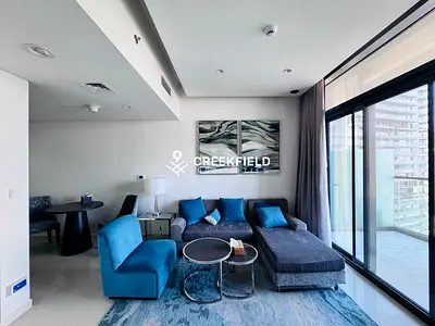 شقة فندقية مفروشة بغرفة نوم واحدة | داماك ميزون آيكون سيتي | إطلالات القناة والمارينا