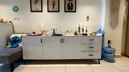 White Modern Sideboard / TV Console with Drawers