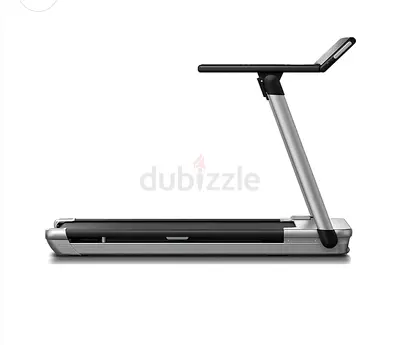 Modern Silver and Black Electric Treadmill for Home Fitness