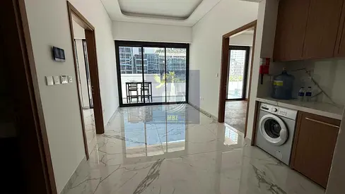 Bright 2BR Apartment | Azizi Riviera | Community View