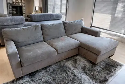 Axis gray crate&barrel lshape sofa