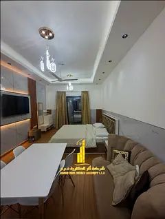 A golden opportunity! Luxurious, fully furnished studio apartment for monthly rent, including intern