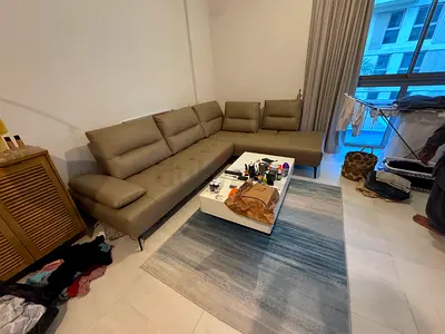Top quality Home Center L Shape Sofa with adjustable head Rest .