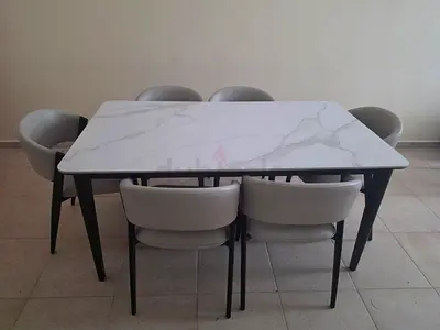 Modern Grey Upholstered Dining/Accent Chair with Black Legs