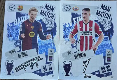 2 Rare Topps Champions League Man of the Match Signature Cards – AED 60