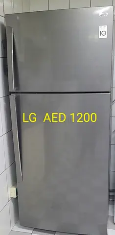 LG Top Freezer Refrigerator - Silver, Good Working Condition - AED 1200