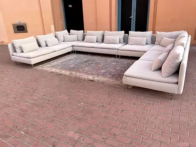 Large IKEA Sodhremn U Shape Sofa Beige Perfect Condition