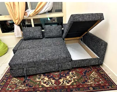 L-Shape Sofa Bed – Left or Right side fitting available, comfortable seating, spacious sleeping area