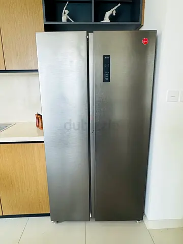 Hoover Side-by-Side Stainless Steel Refrigerator - Good Condition