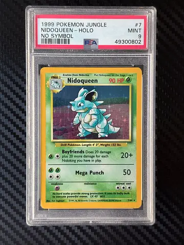 Pokemon Nidoqueen Jungle 1999 NO SYMBOL PSA 9