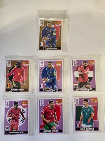 Panini EXTRA Stickers FIFA World Cup 2026 - Mbappe, Salah, Achraf, Son, Jimenez, Doku