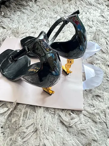 Saint Laurent  high-heel sandals authentic with gold heel - lightly used