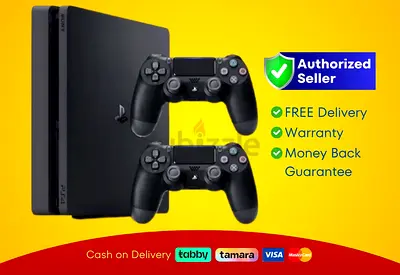 Sony PlayStation 4 - Slim - Black - 500GB with 2 Controller