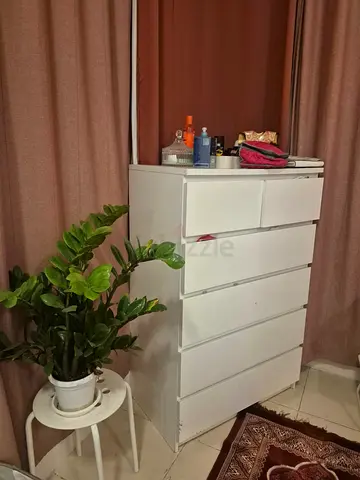 Ikea White 5-Drawer Chest Dresser in Good Condition