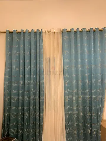 50% discount Sedar Curtains 4 pcs with golden Rod high Quality very Elegant Blackout must go