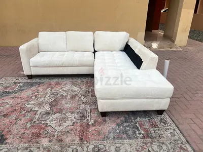 Natuzzi L Shape Sofa Beige