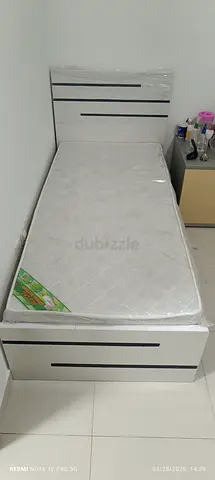 Sale single wood bed frame including mattres brand new